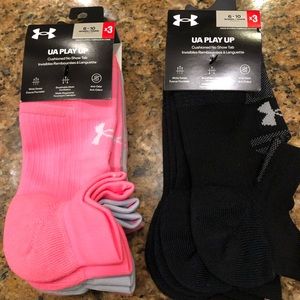 New 6pairs Under Armour Play Up no show Tab socks